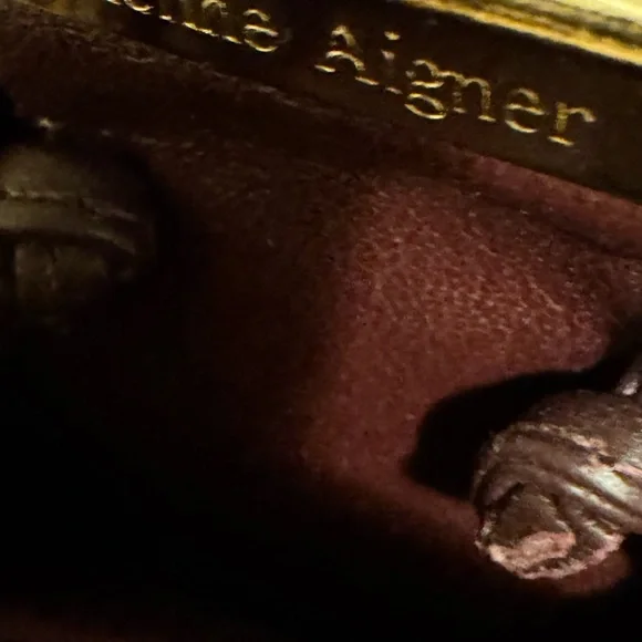 Etienne Aigner Mini Handbag Coin Purse Brown - Picture 2 of 10